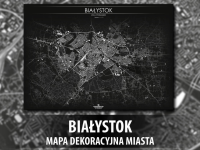 BIAŁYSTOK | Mapa dekoracyjna miasta