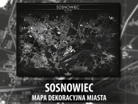 SOSNOWIEC | Mapa dekoracyjna miasta