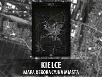 KIELCE | Mapa dekoracyjna miasta