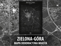 ZIELONA GÓRA | Mapa dekoracyjna miasta